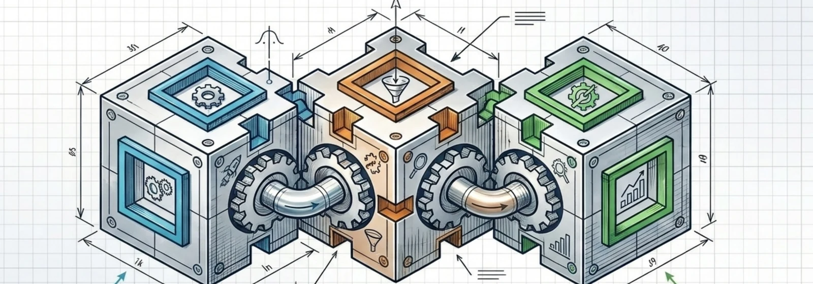 Три состыкованных модуля: маркетинг, продажи, автоматизация